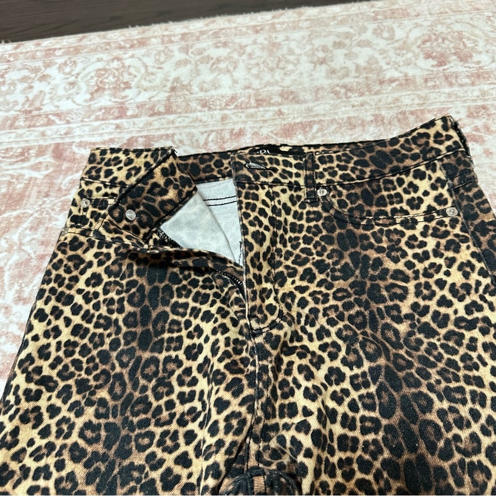 ZARA Leopard Print Skinny Jeans - Picture 5 of 9